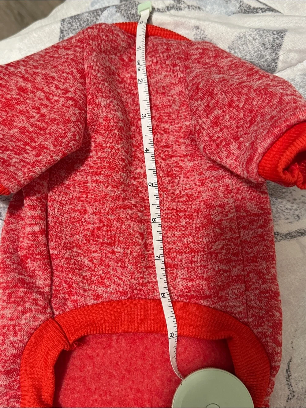 Classic Red Marled Dog Jumper with Rib Trim